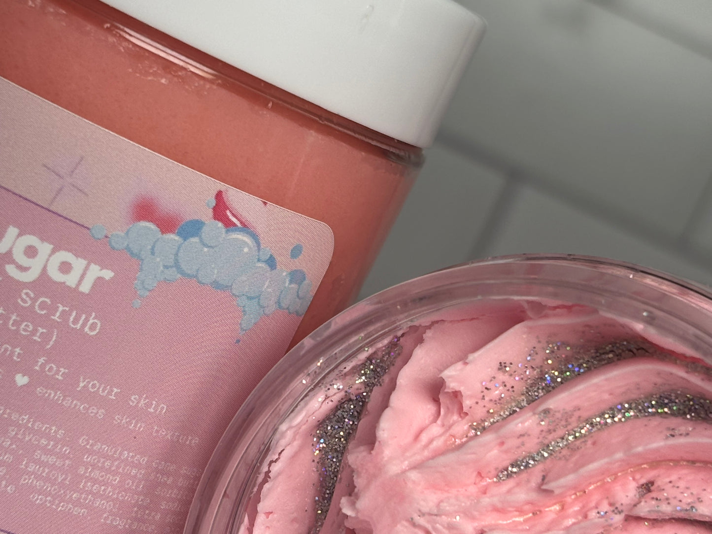 Pink sugar body butter