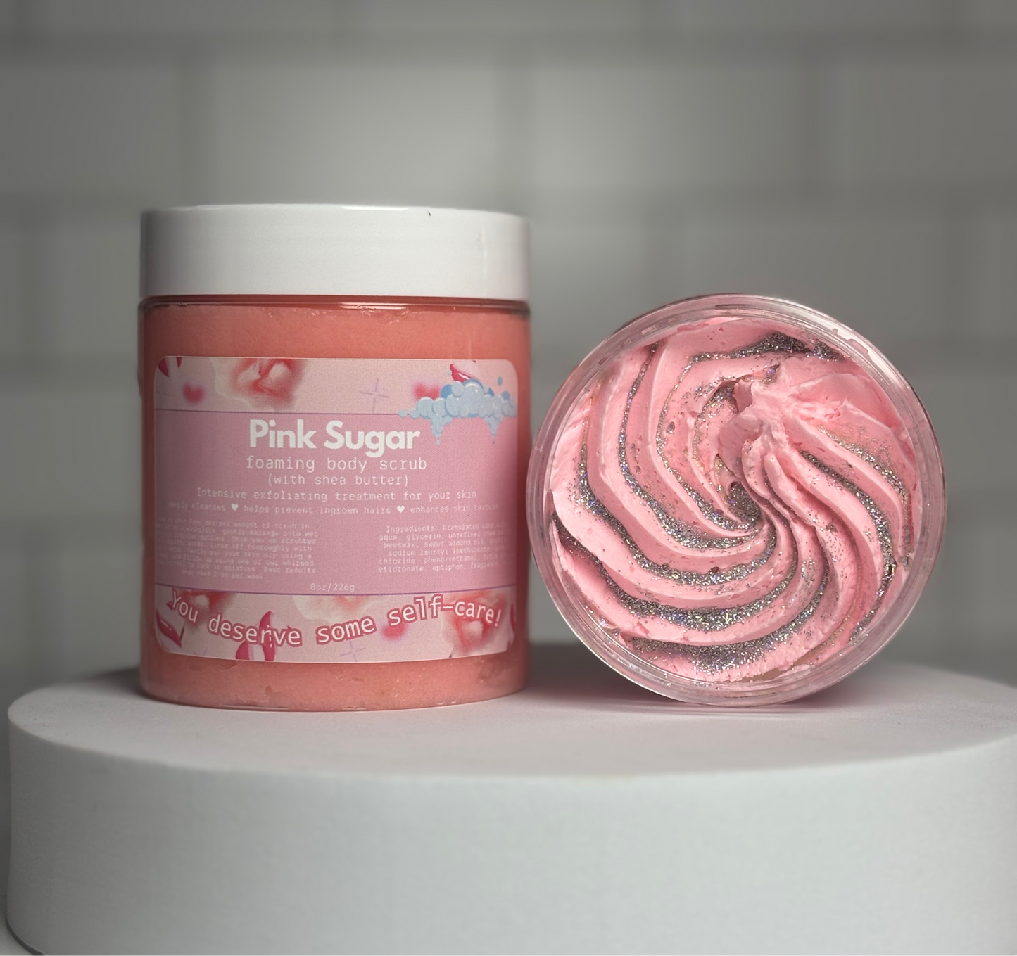 Pink sugar body butter