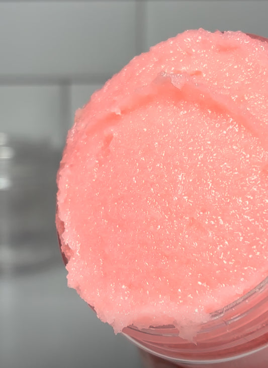 Pink sugar foaming body scrub