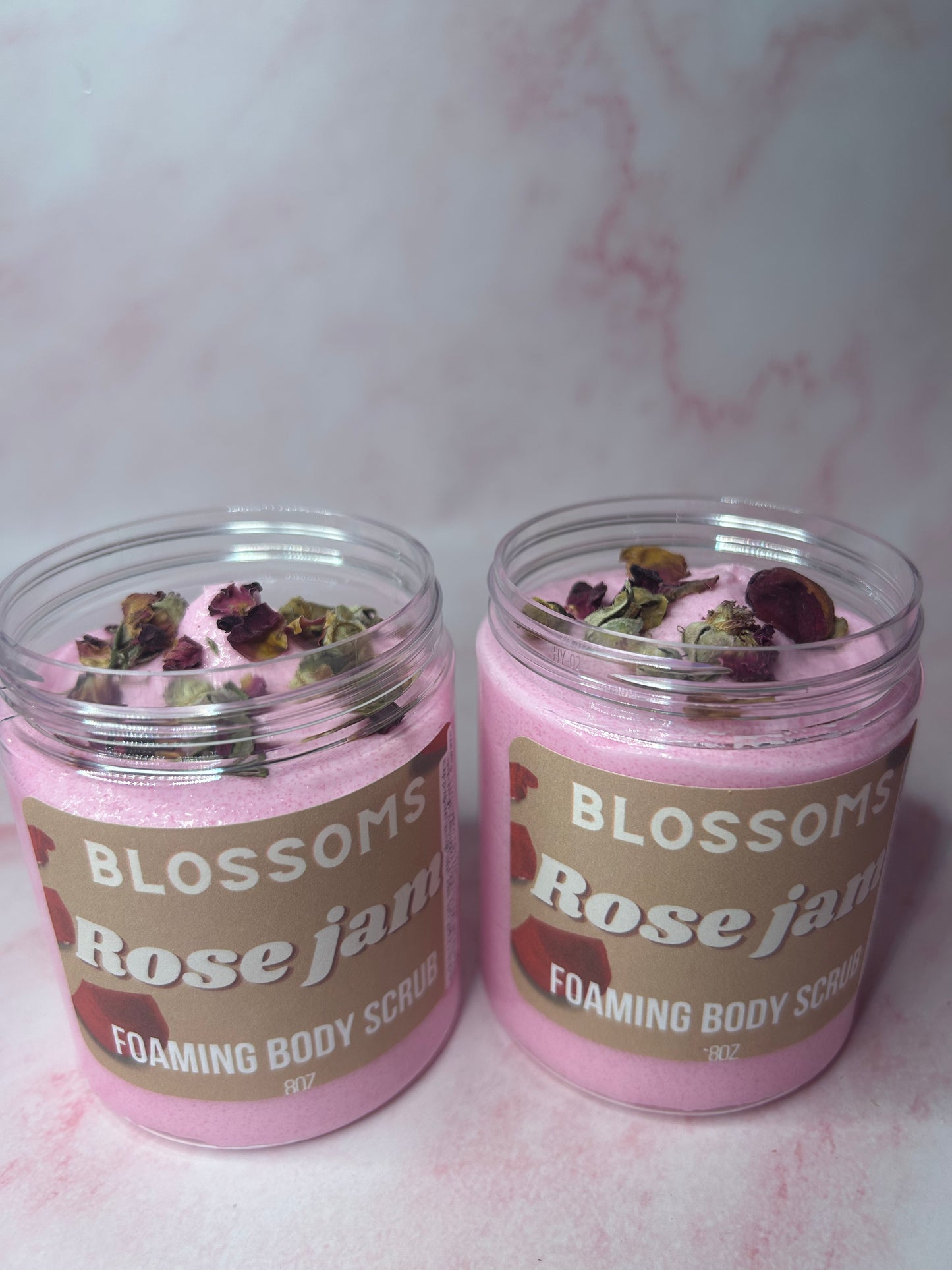 Rose jam foaming body scrub