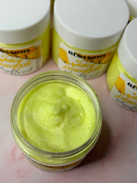 Juicy pineapple whipped lip scrub