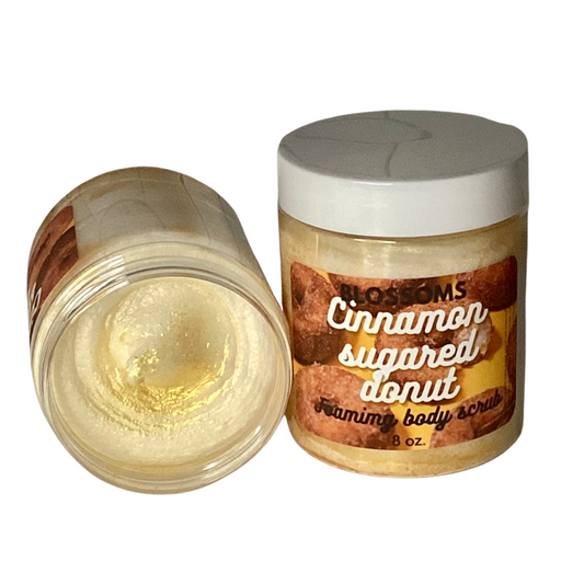 Cinnamon sugared donut foaming body scrub